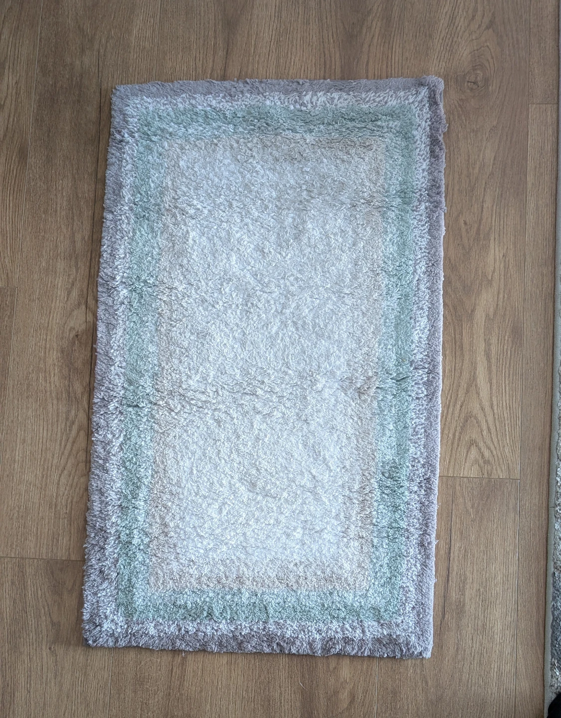 Bath Mat - Grey, Mint, White