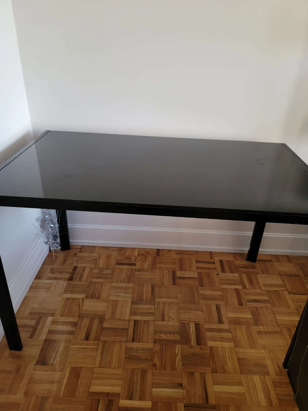 Black Glass Table dining table for only 4 chairs
