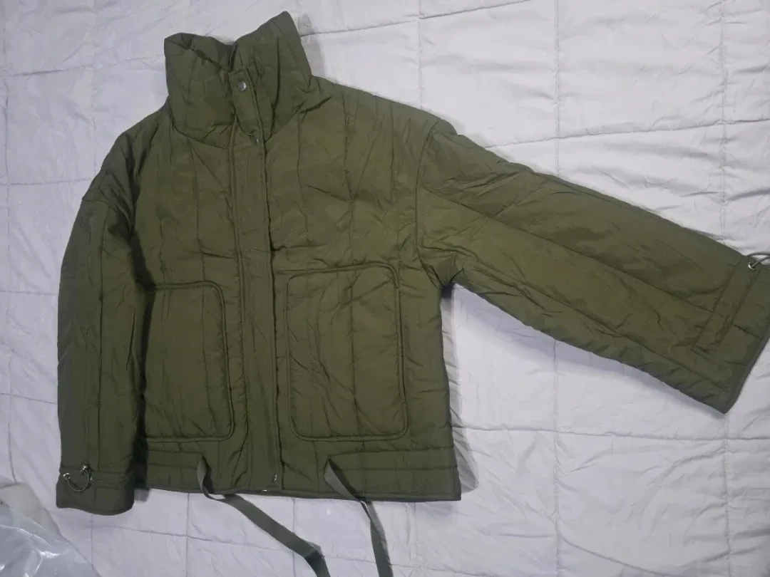 Olive Green Padded Jacket image indicator(2)