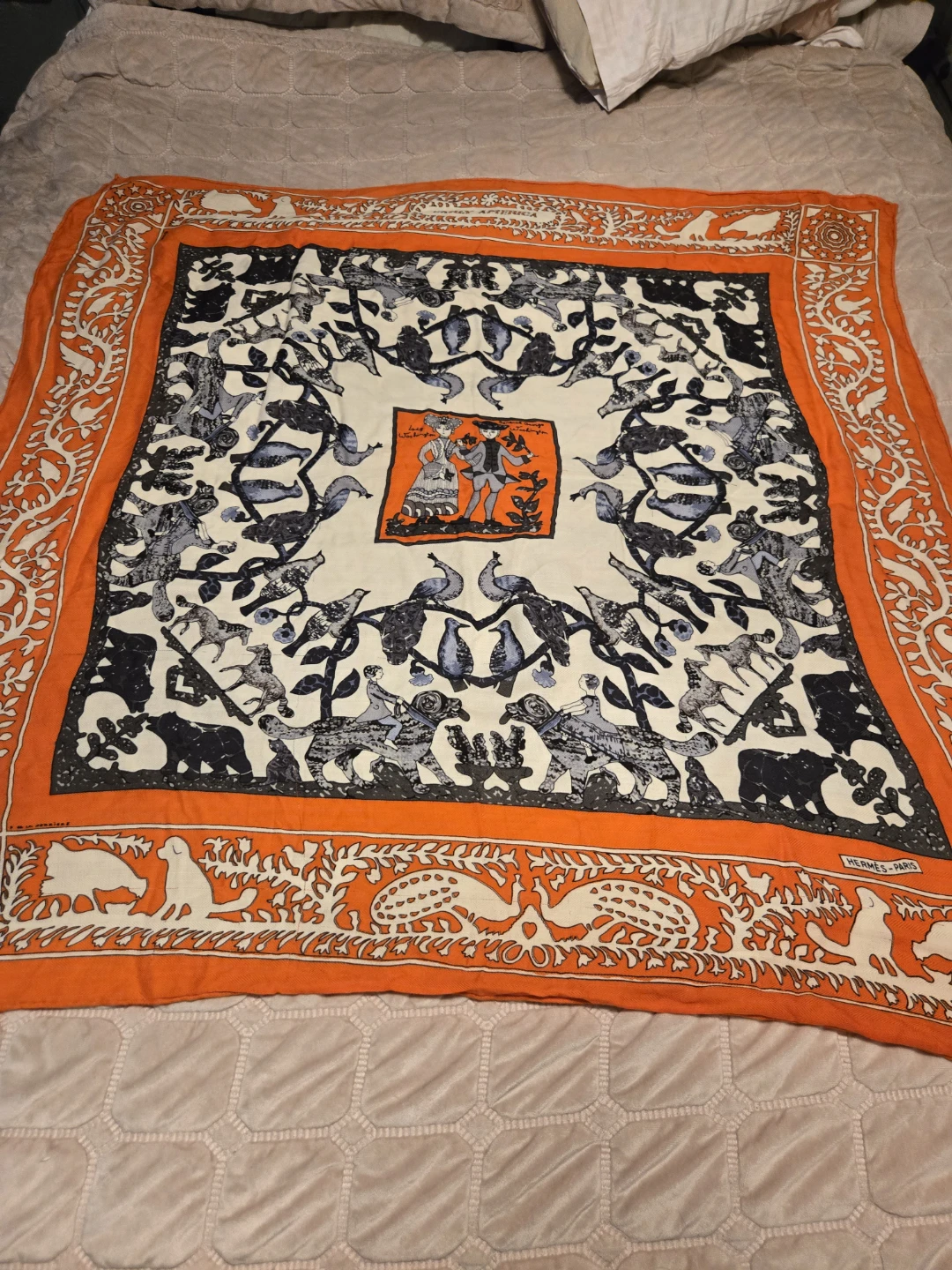 Hermès Paris Scarf - Early America Design - photo 3