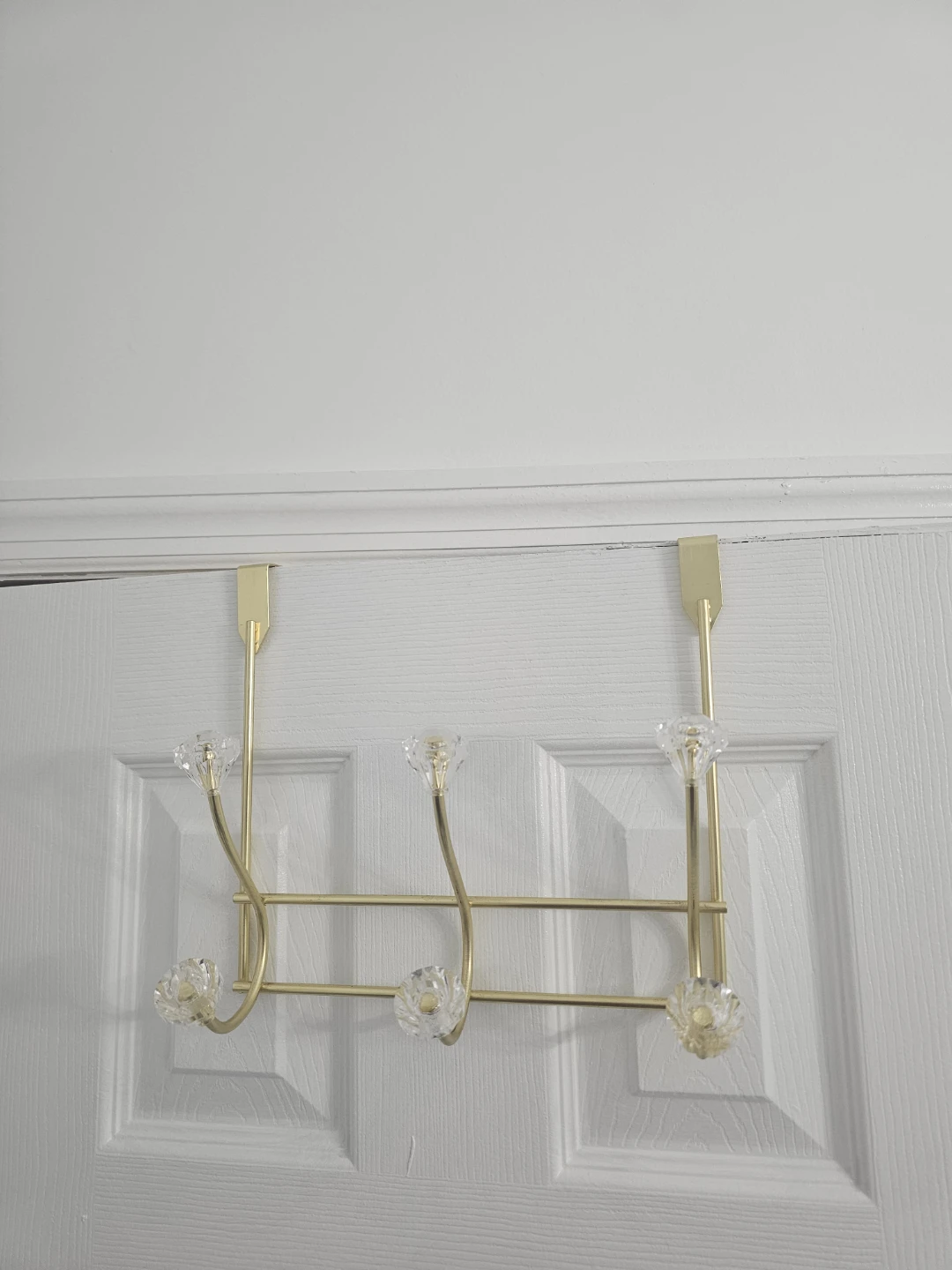 Gold Over-the-Door Hook Rack with Crystal Knobs - photo 2