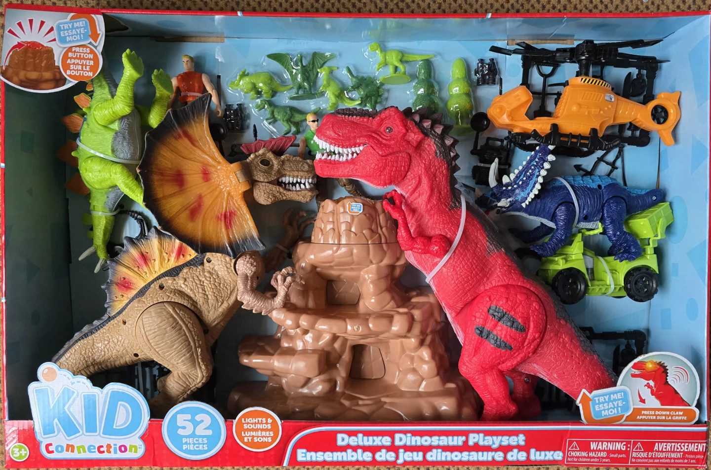 NEW* 52 pc Deluxe Kids Dinosaur Playset