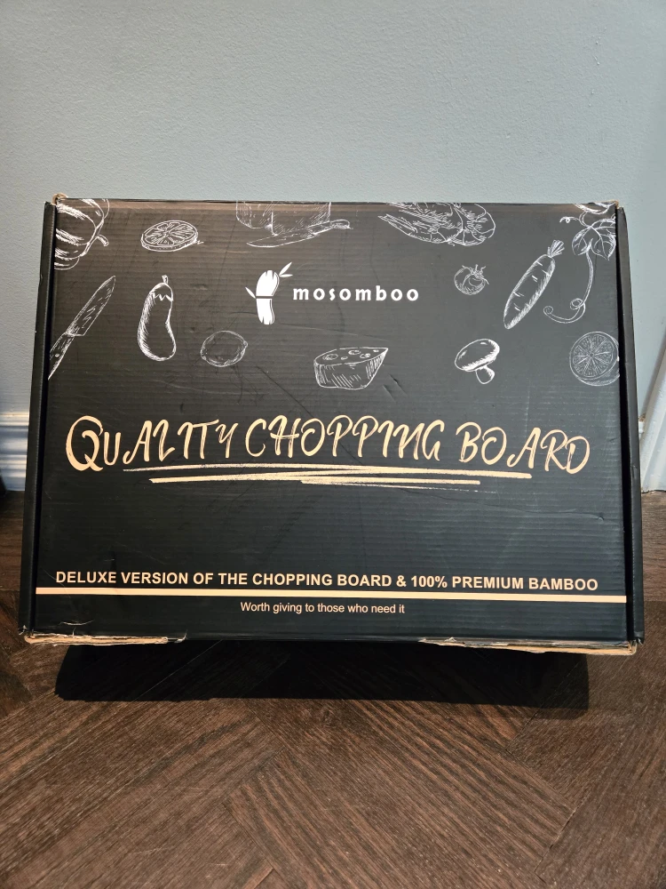 Mosomboo Quality Chopping Board Set - Deluxe Bamboo - photo 2