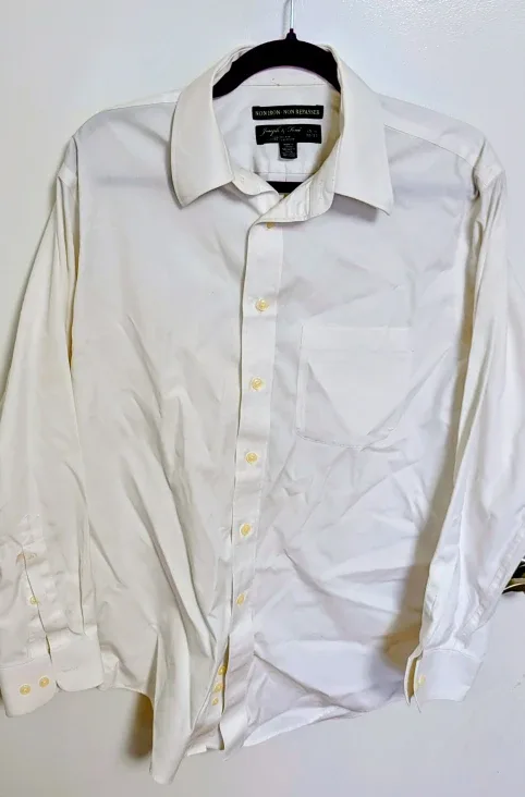 Joseph & Feiss White Men's Dress Shirt - Size15 1/2, 32/33