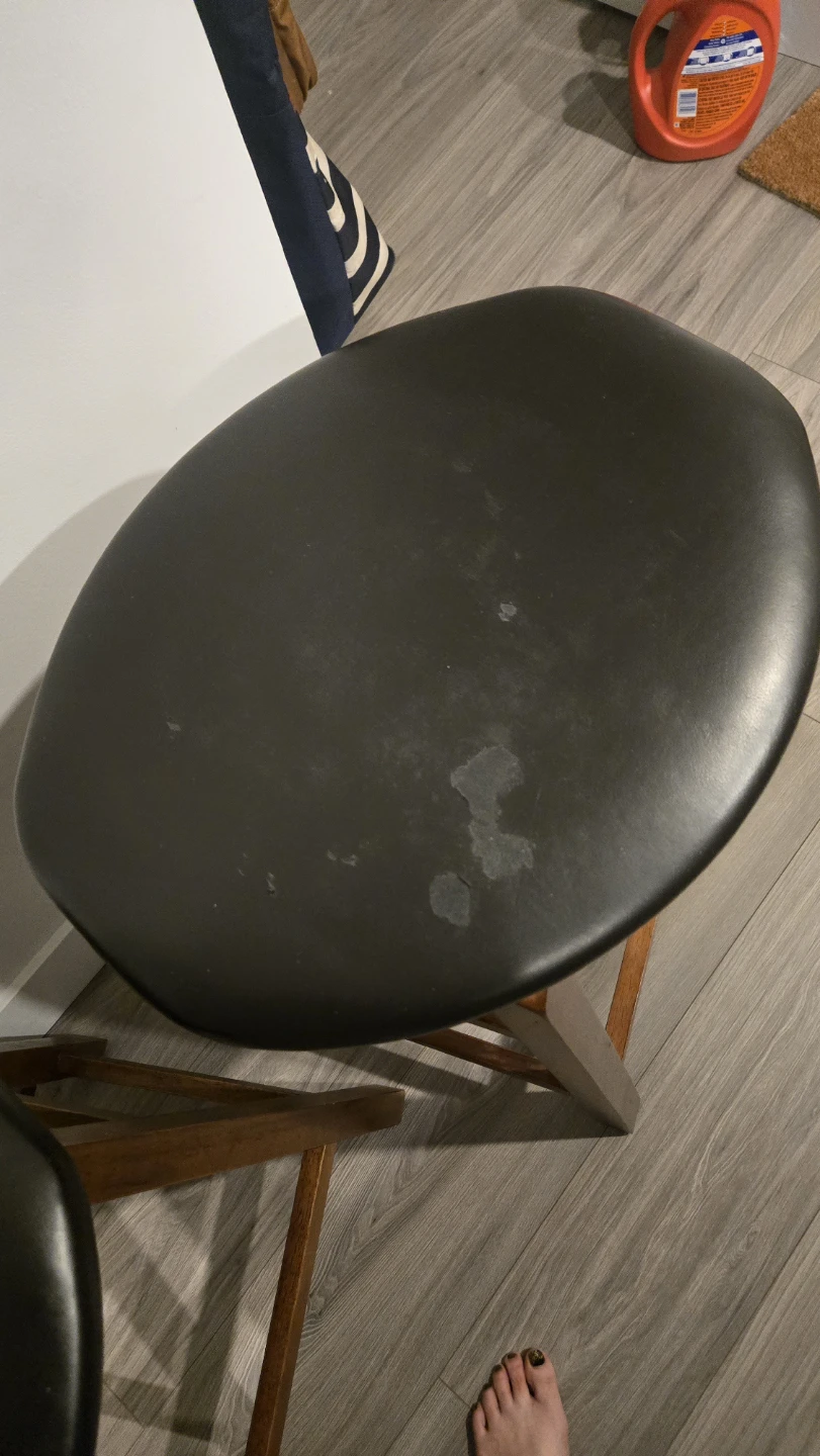Set of 2 Counter Height Swivel Stools- Black - photo 4