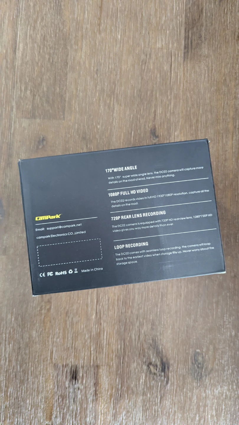CamPark DC02 Dash Camera - New in Box - photo 2
