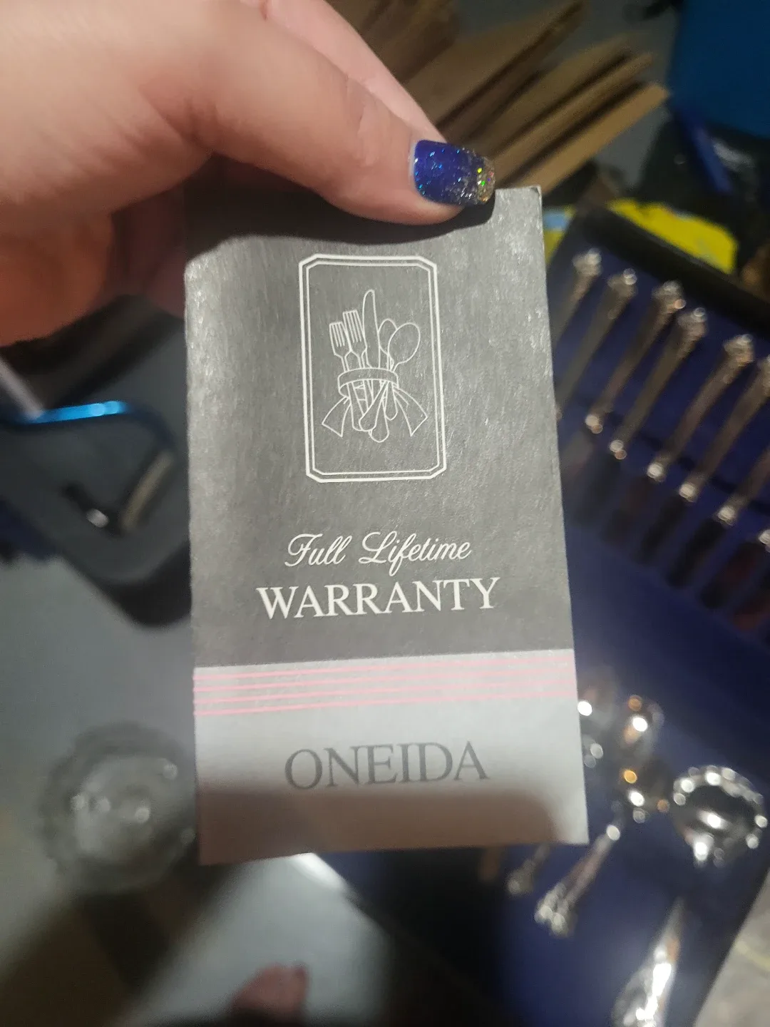 Oneida Silverware Set with Case