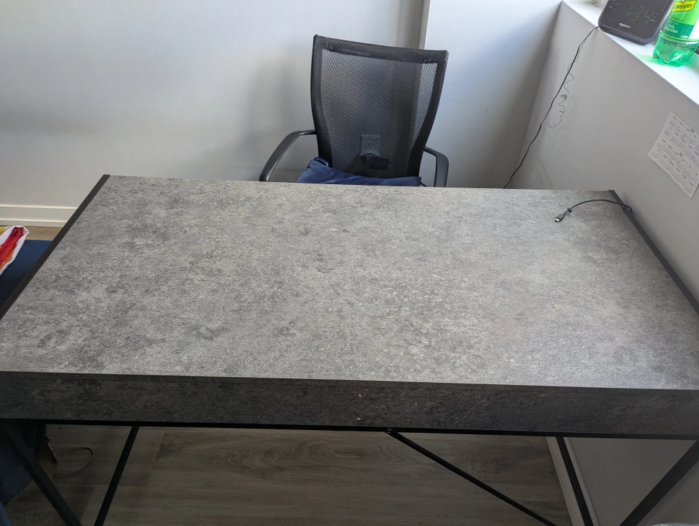 Grey Desk with Drawers