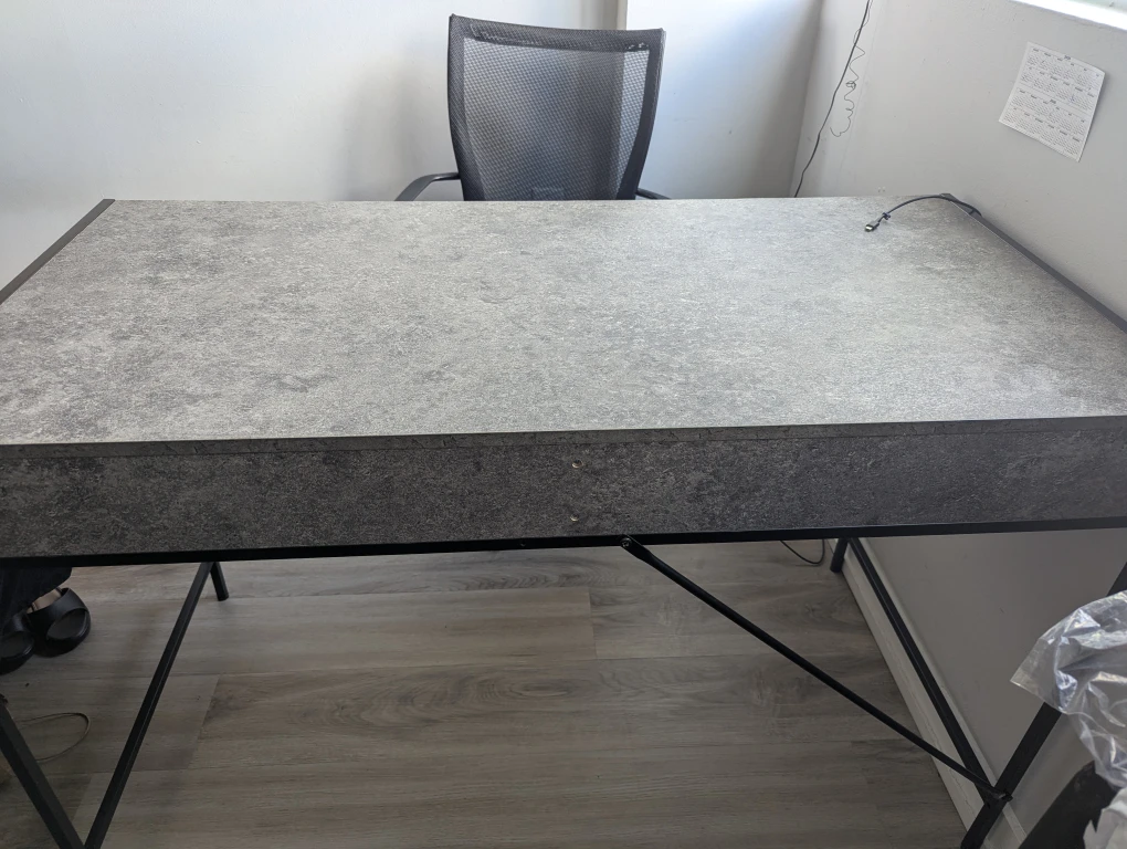 Grey Desk with Drawers - photo 2