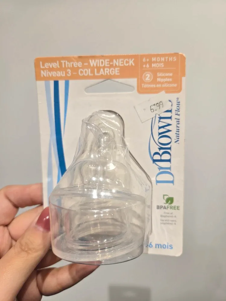 Dr. Brown's Level 3 Wide-Neck Nipples (2-Pack)