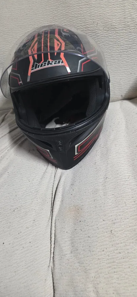 Nitron Motorcycle Helmet - Black and Red image indicator(2)