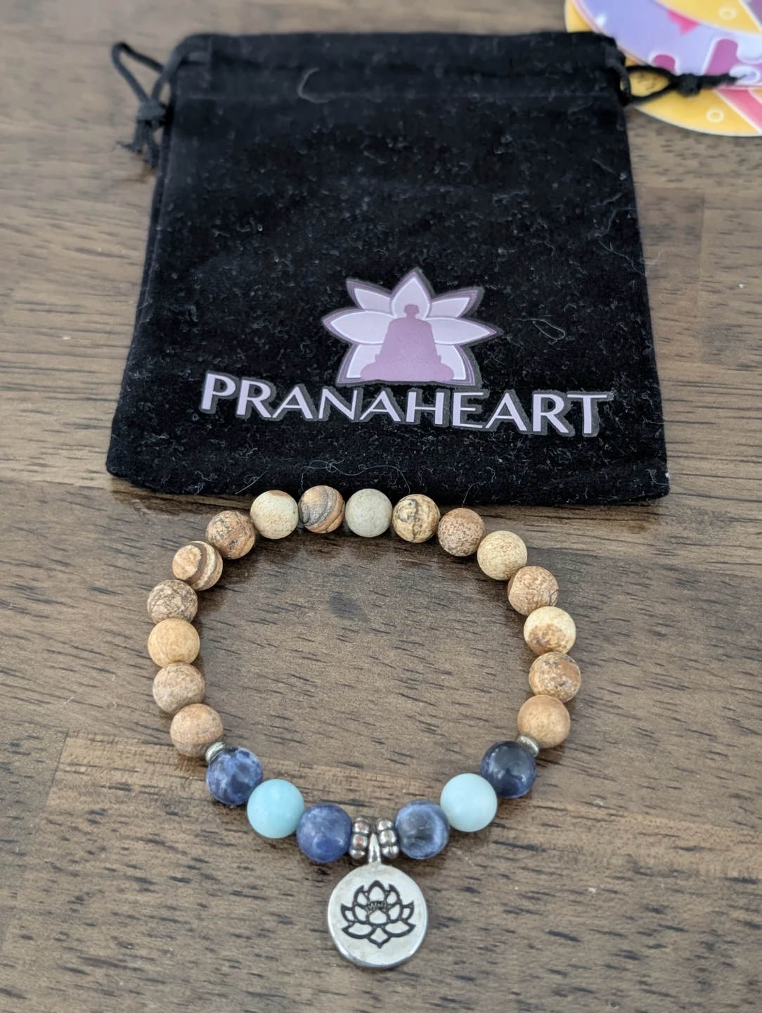 Prana Heart Mala Bracelet - Picture Jasper, Sodalite & Aqua - photo 3