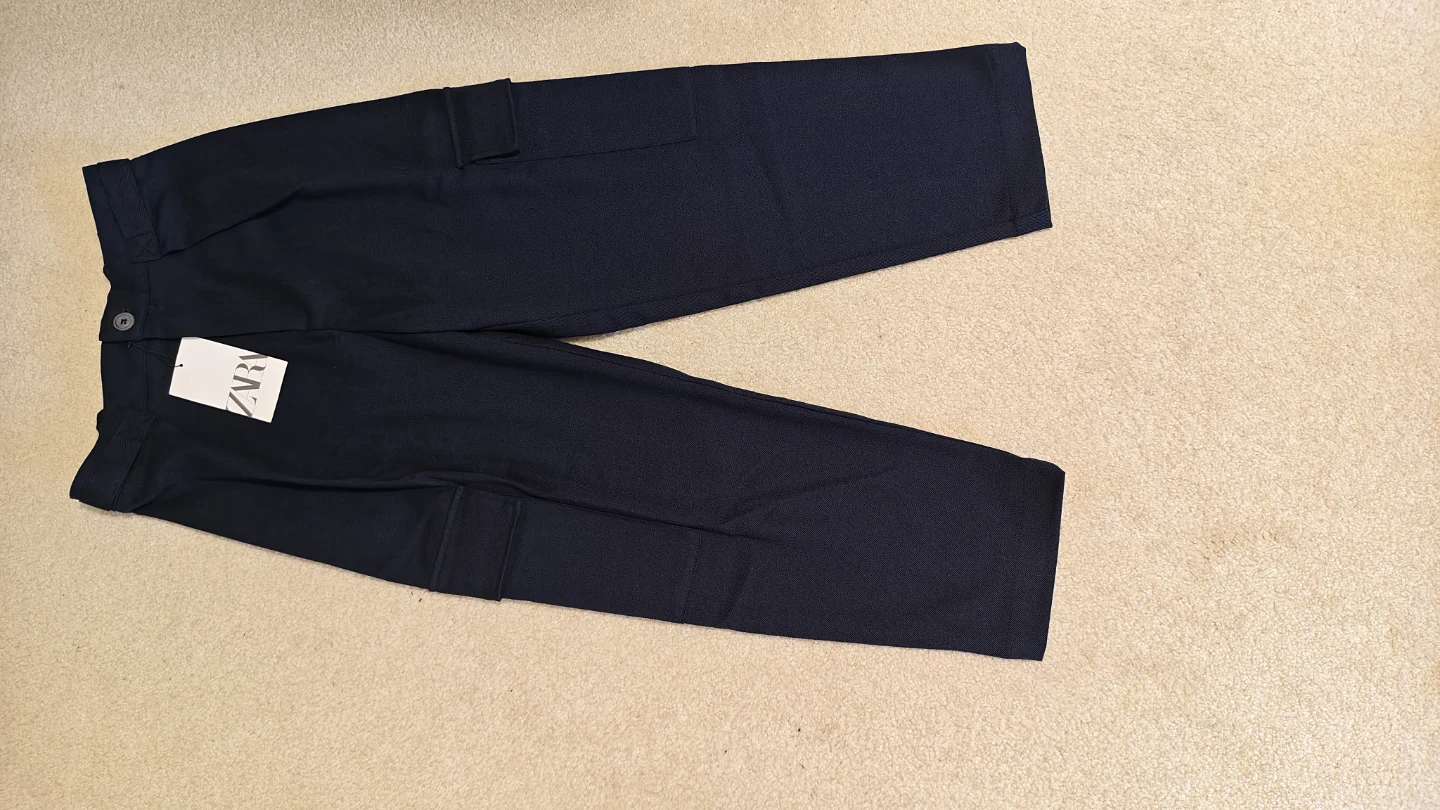New Zara Navy Blue Cargo Pants - Size 11-12 (152 cm) - photo 3
