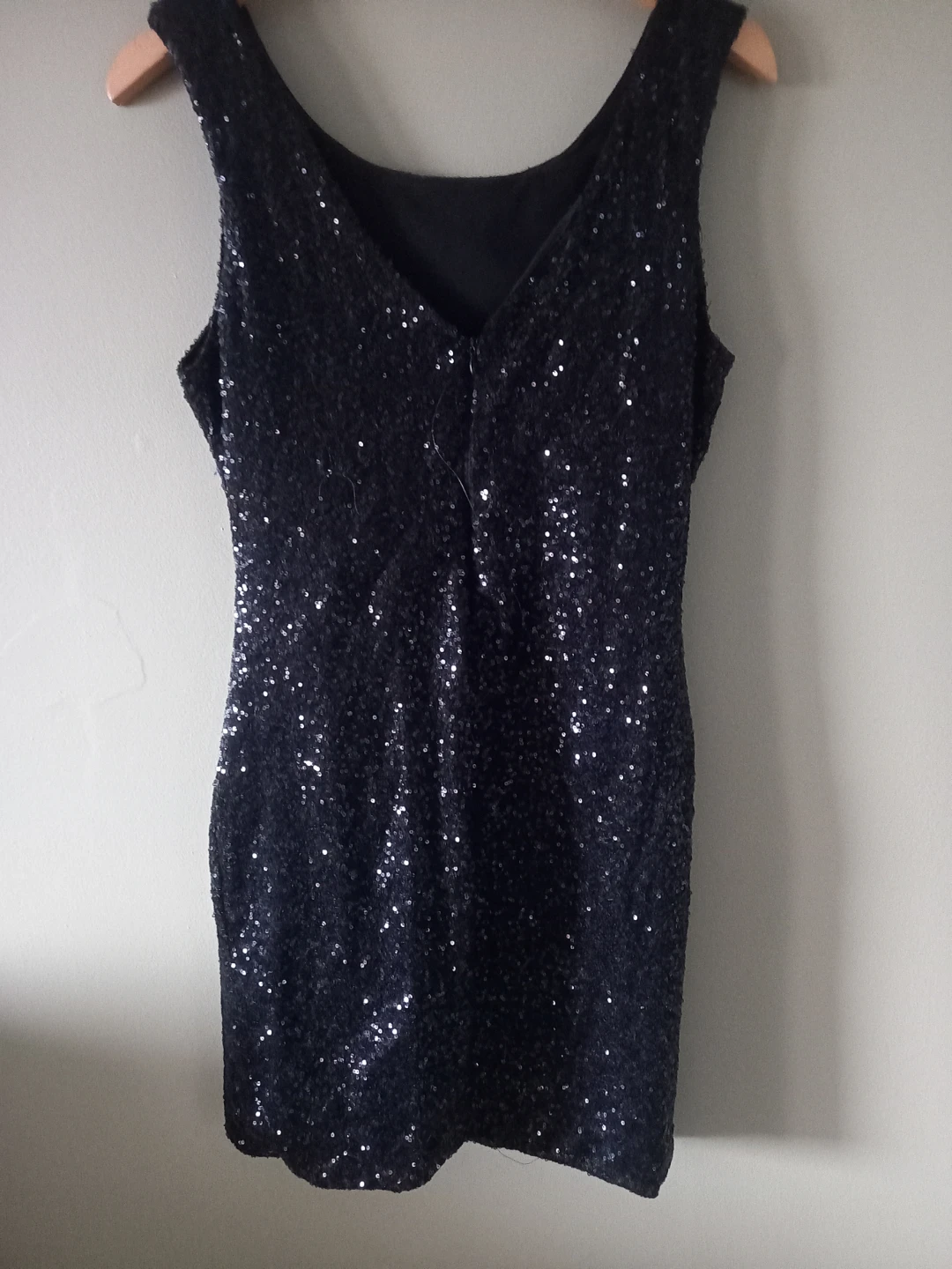 Black Sequin Sleeveless Dress