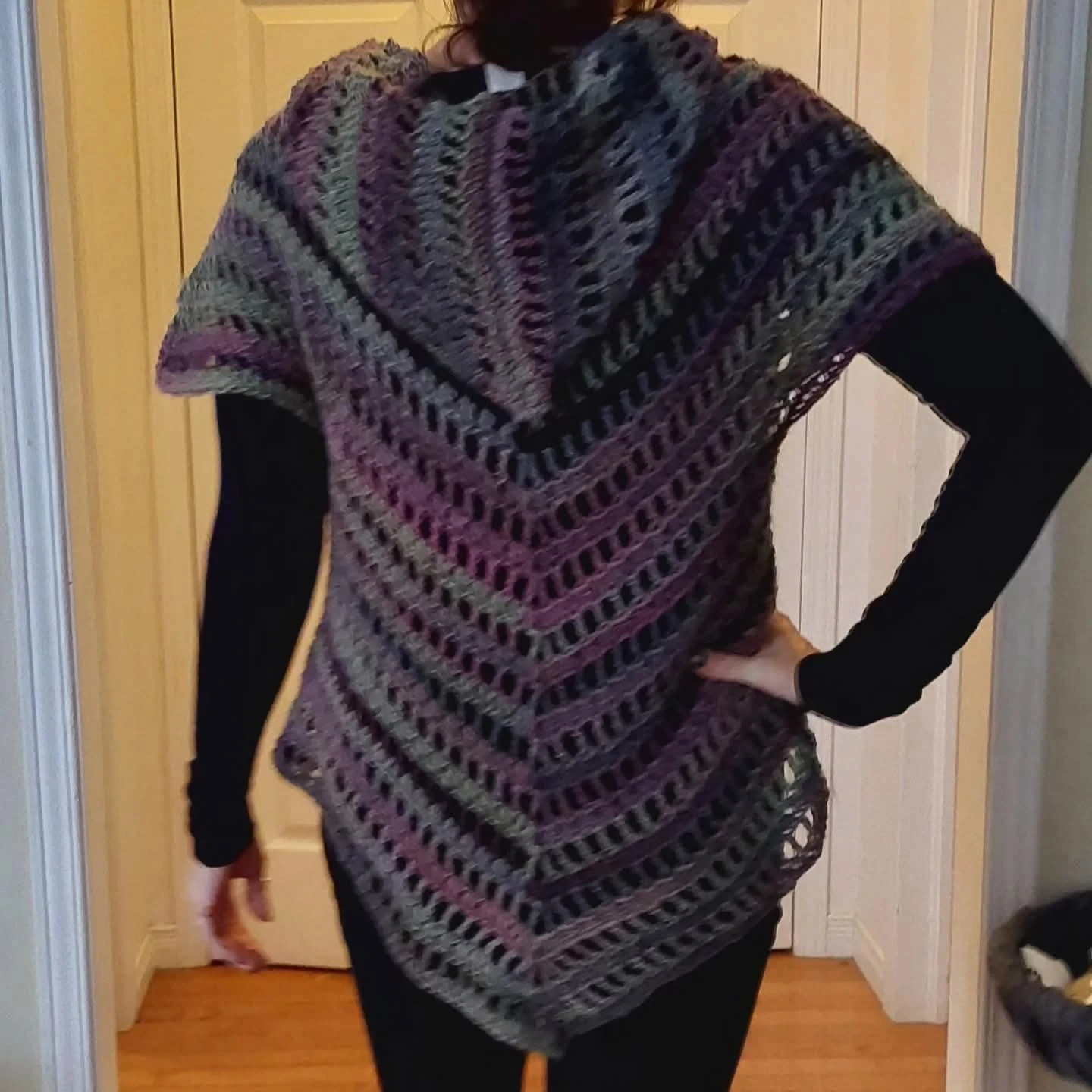 Handmade Crochet Poncho - Hooded - photo 2