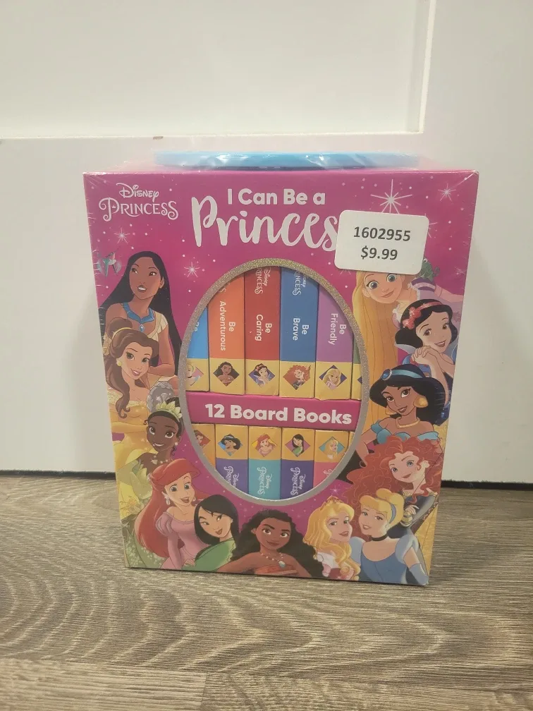 Disney Princess 'I Can Be A Princess' 12 Board Books - NEW