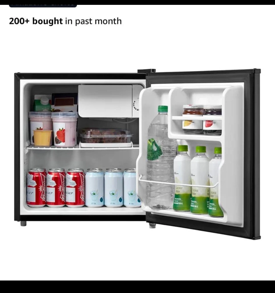 Midea 1.6 Cubic Feet Black Refrigerator - Like New!