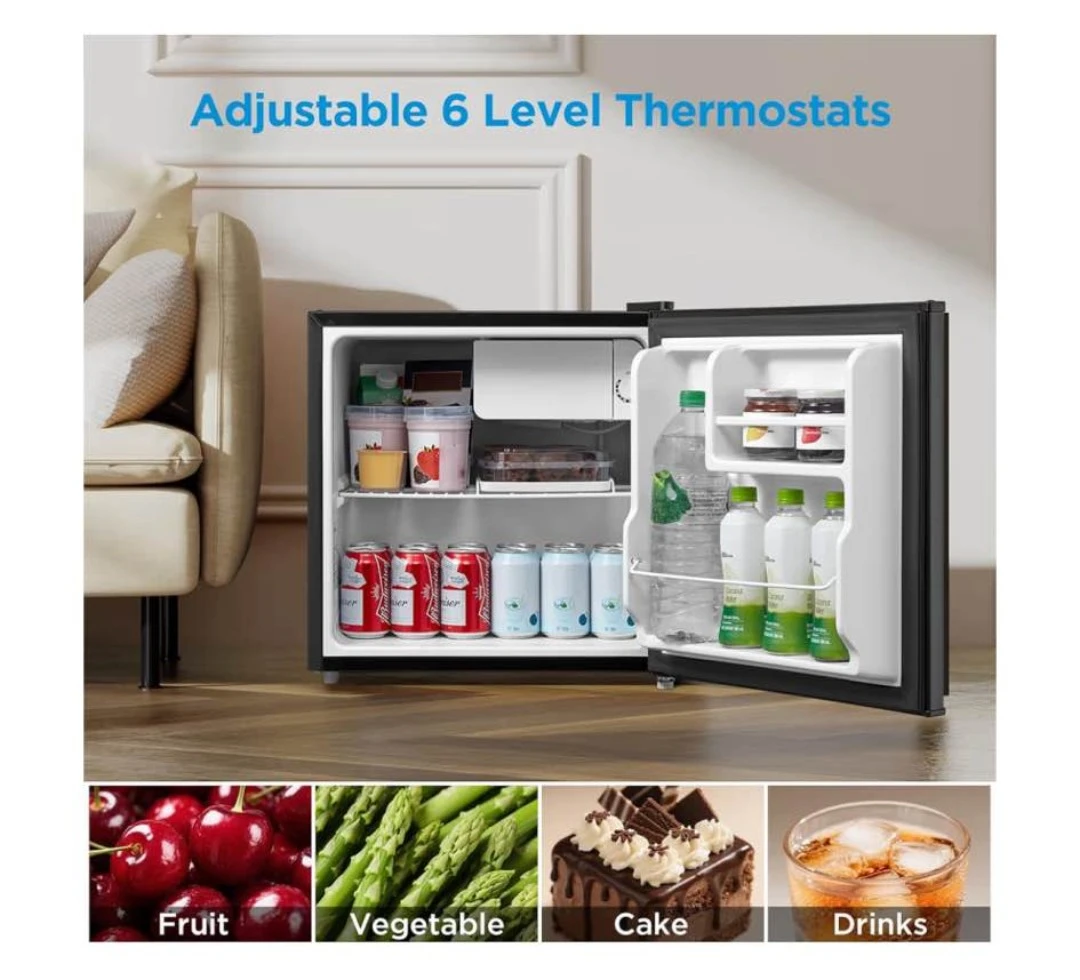 Midea 1.6 Cubic Feet Black Refrigerator - Like New! - photo 4