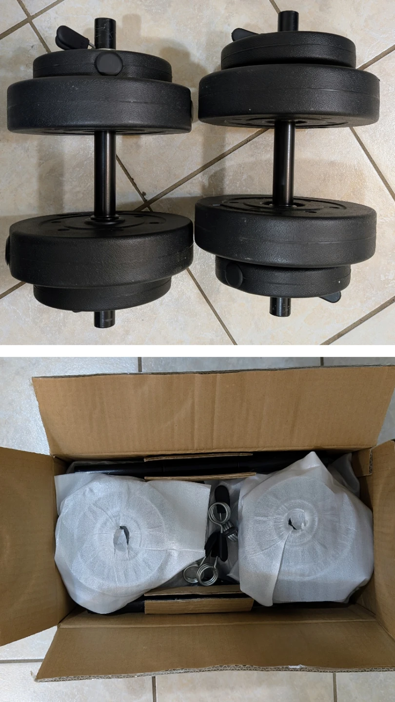 Adjustable Dumbbell Set with Box