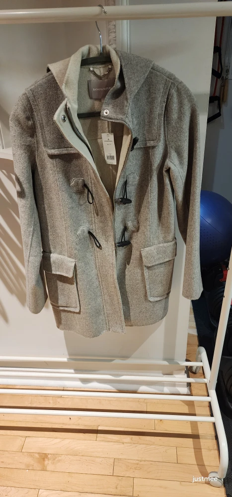 Banana Republic Grey Wool Duffle Coat XS #cleanout - photo 2