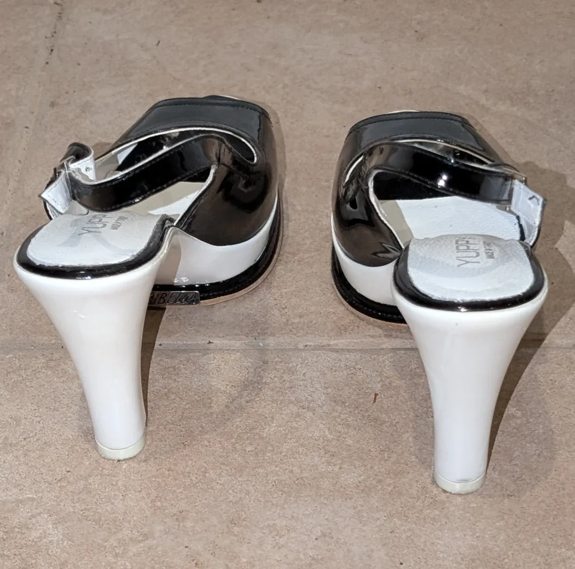 Yuppy Black & White Heels #Cleanout image indicator(4)