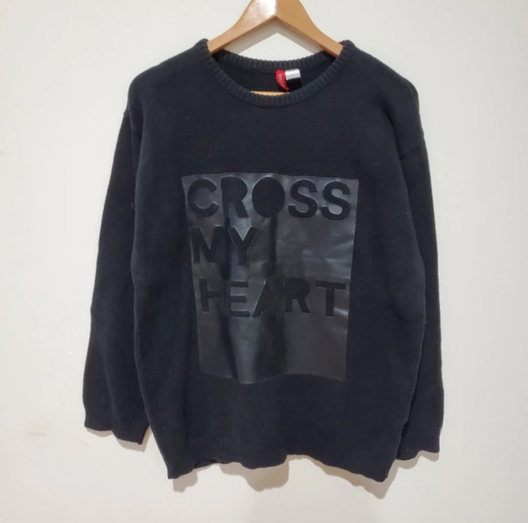 H&M Divided XS Black Cotton Sweater oversized xs