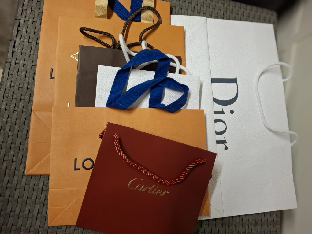 Mixed Luxury Brand Shopping Bags (Cartier, Dior, LV) - photo 3