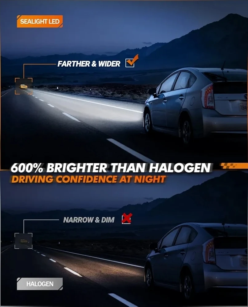 SEALIGHT H11 H8 H9 LED Headlight Bulbs - photo 2