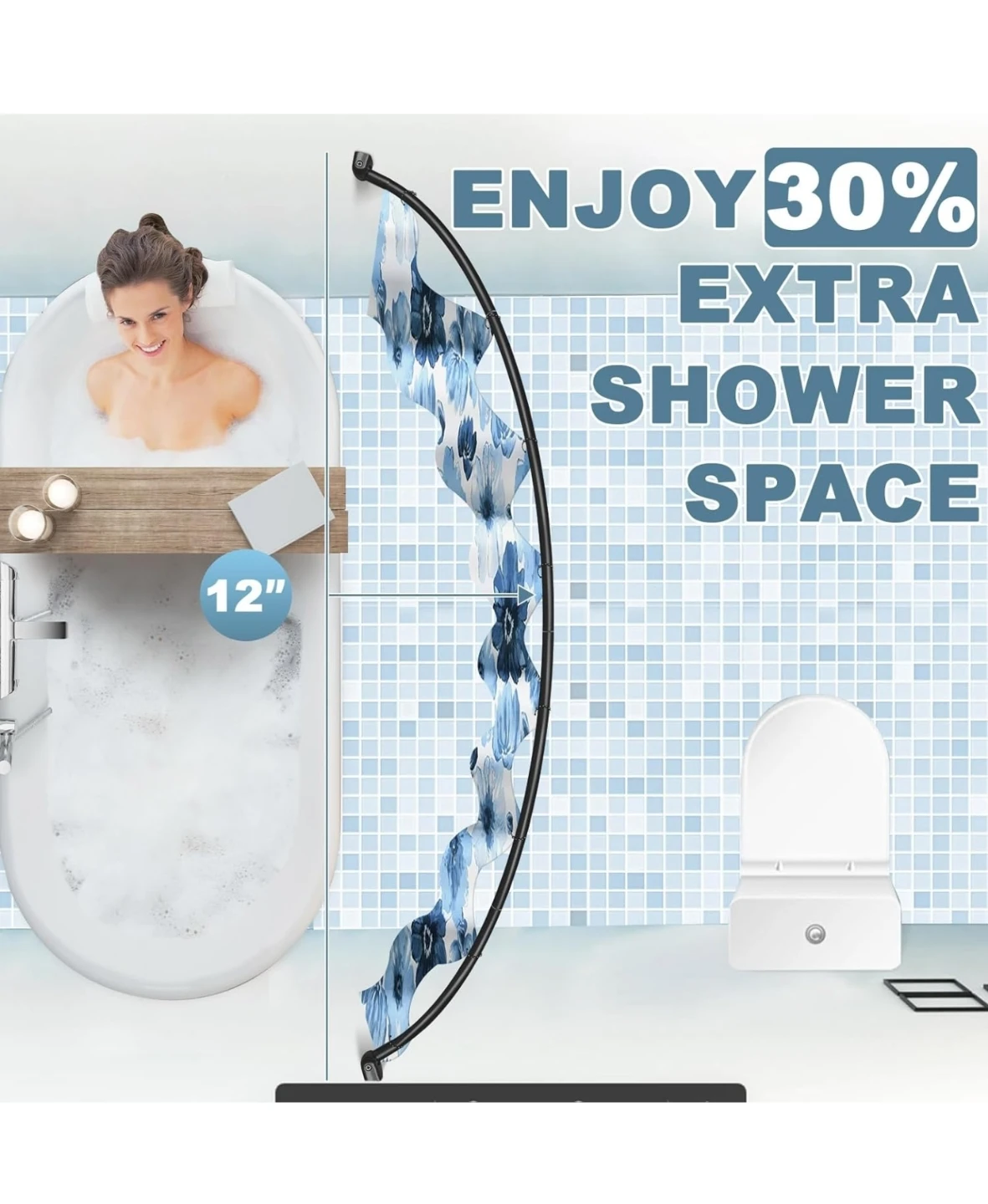 Curved Shower Curtain Rod - photo 4