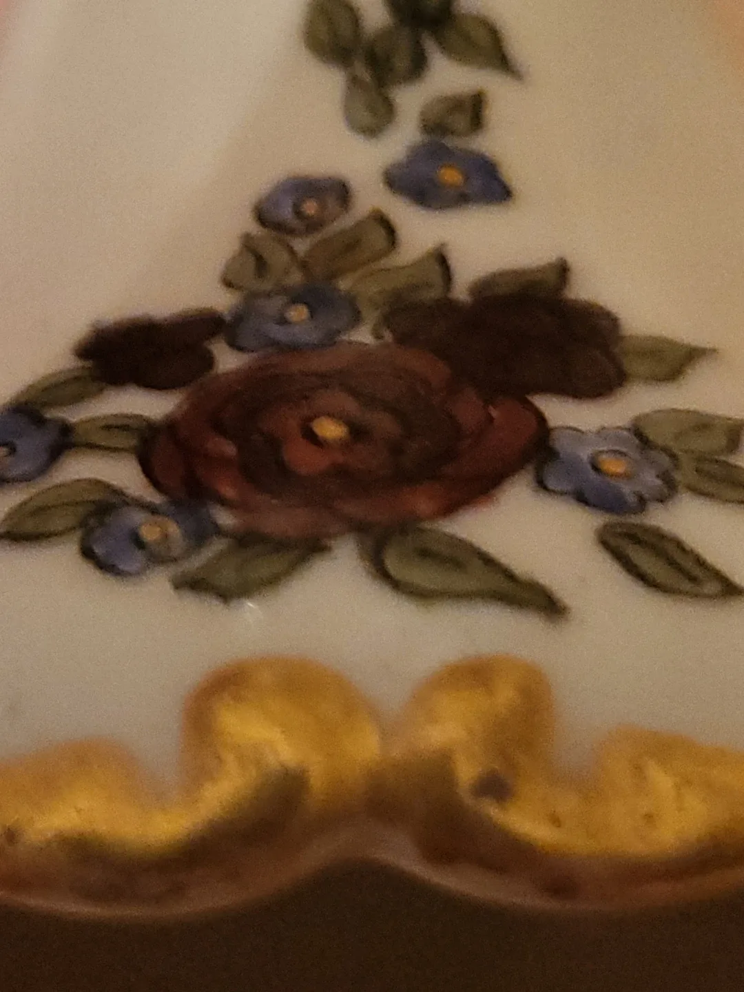 Antique Limoges Floral Porcelain Pedestal Bowl image indicator(4)