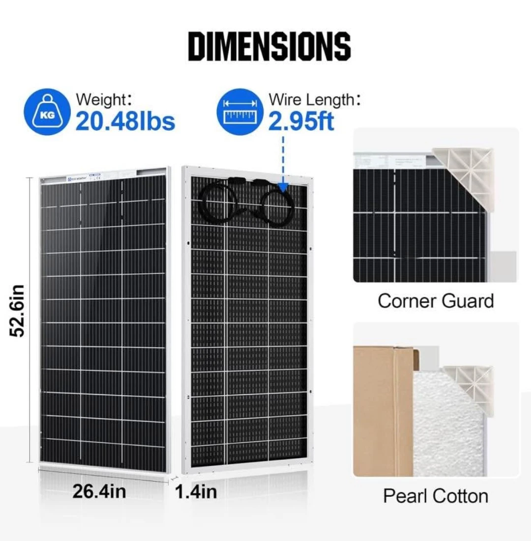 ECO-WORTHY 400W Bifacial Solar Panel - New - photo 2