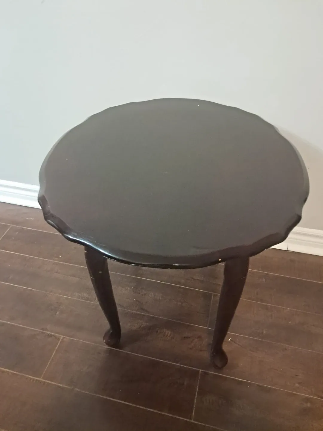 Dark Brown Round Accent Table