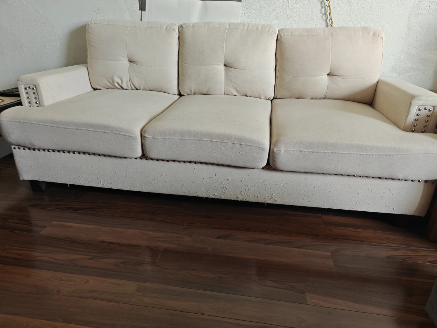 Beige Three-Seater Sofa - photo 2