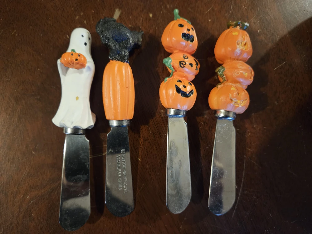 Halloween Spreader Knives & Ghost Candy Bowl Set - photo 2
