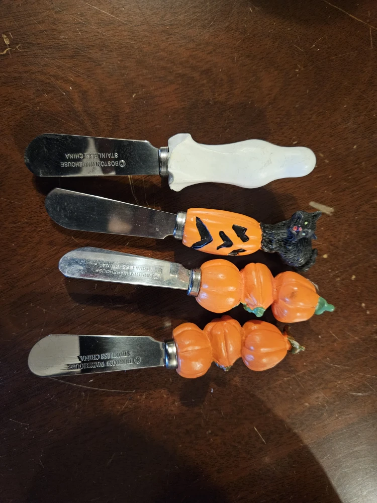 Halloween Spreader Knives & Ghost Candy Bowl Set - photo 3