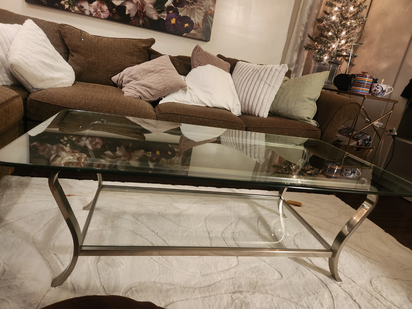 STYLUS sectional and glass coffee table - photo 3