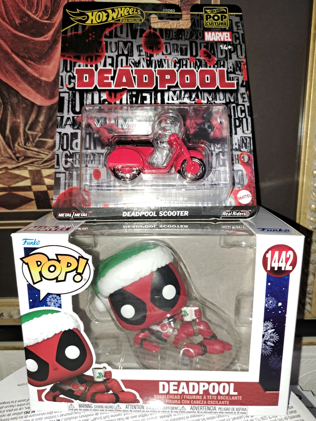 Hot Wheels Deadpool Scooter & Funko Pop Deadpool Christmas