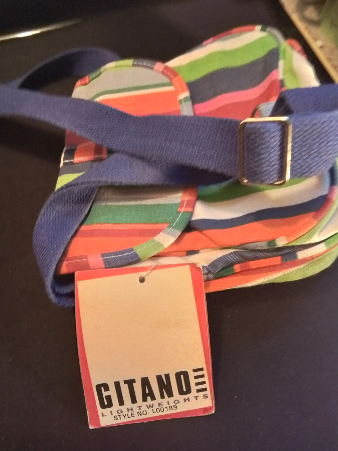 Vintage Gitano Mini Canvas Sling Bag 9x7" with tag - photo 3