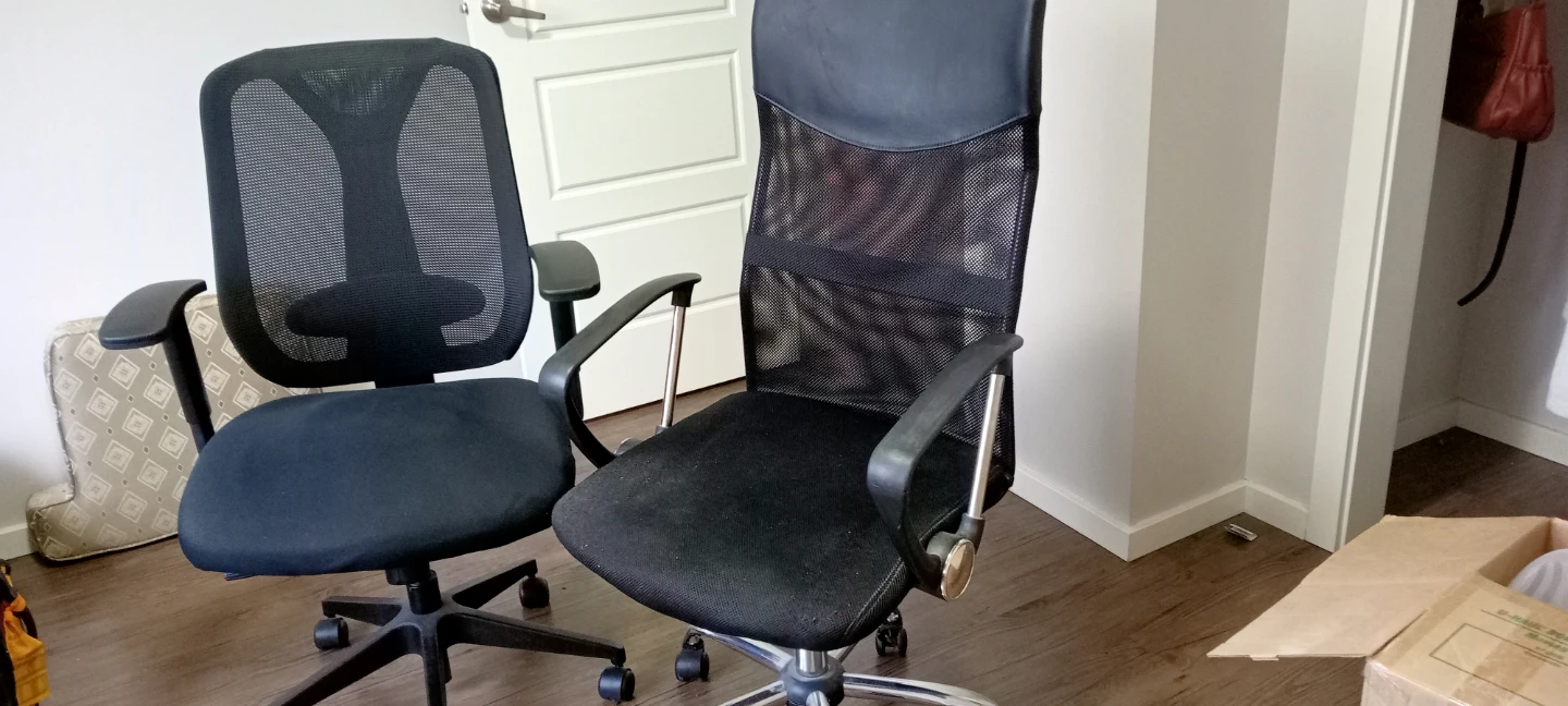 Two Black Office Chairs