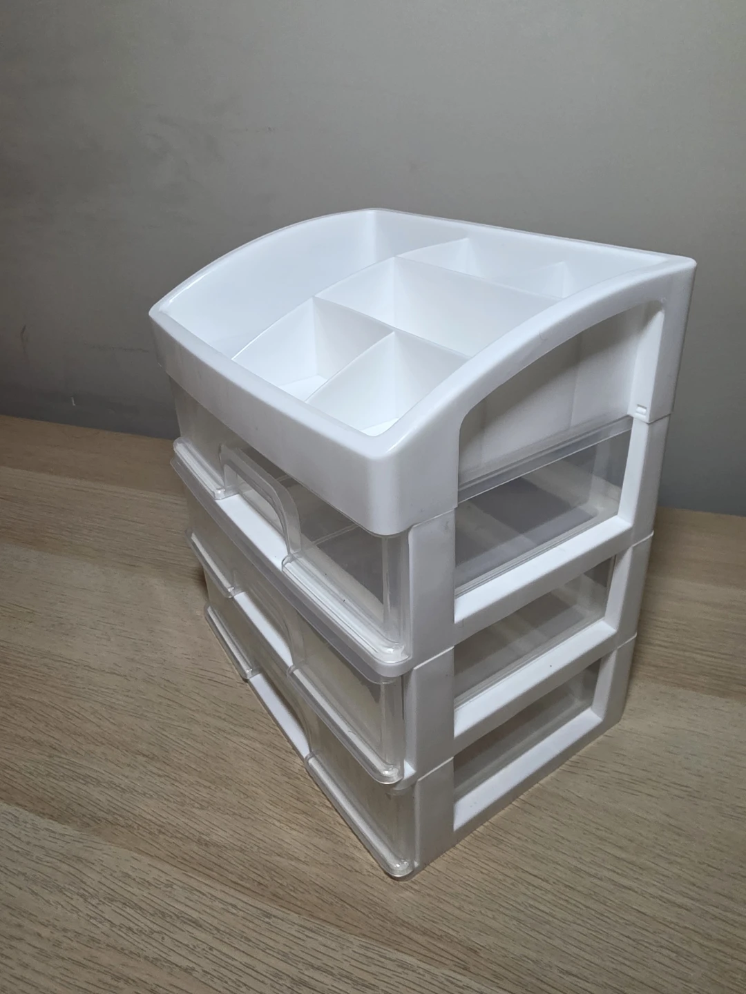 White Plastic 3-Drawer Organizer - cosmetic caddy - photo 2