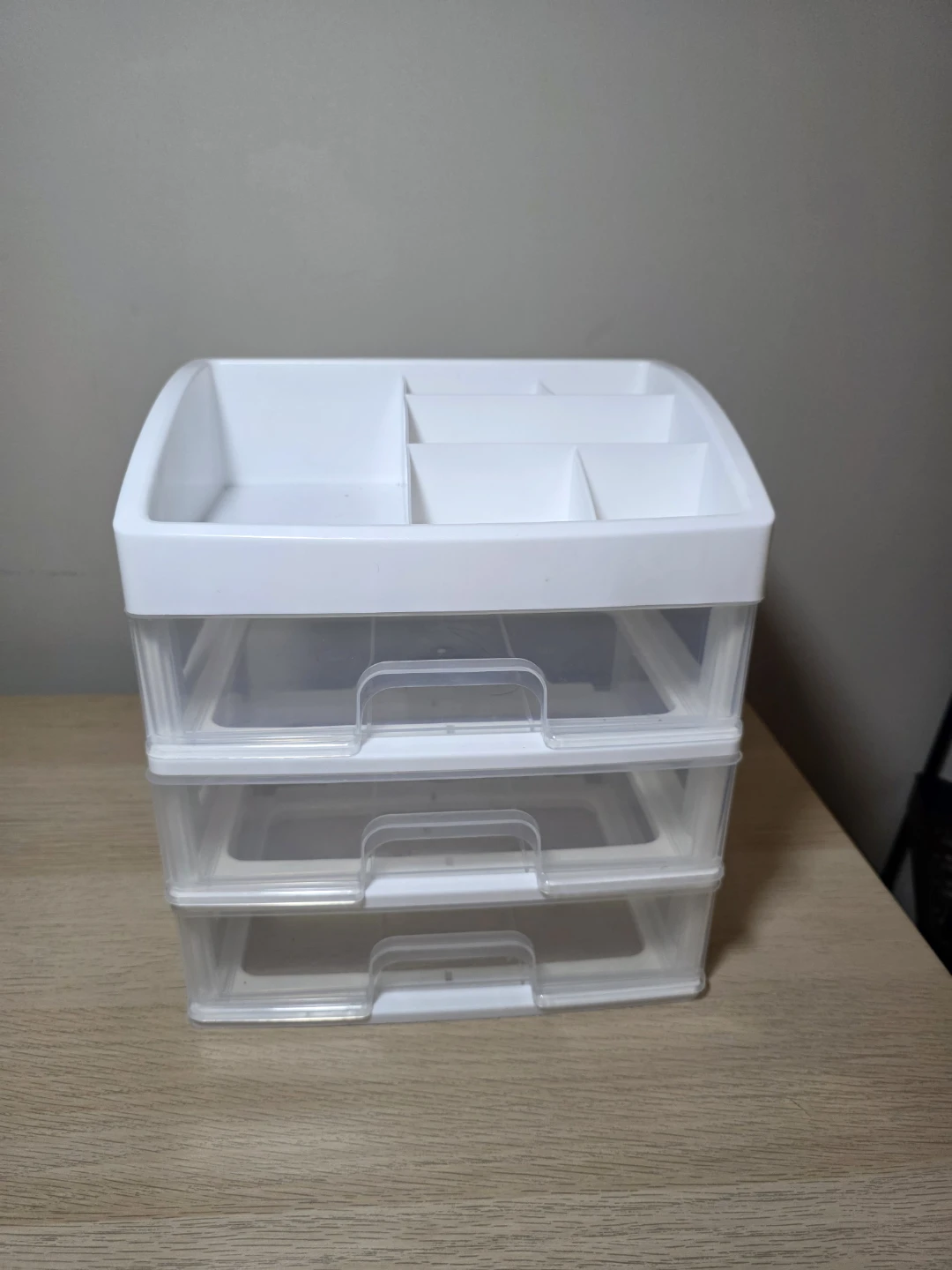 White Plastic 3-Drawer Organizer - cosmetic caddy - photo 4