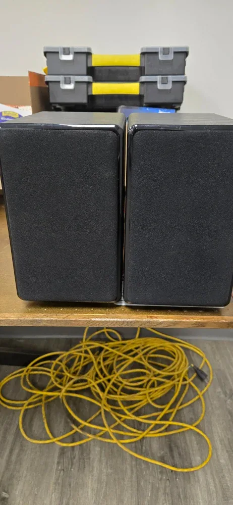 Black Bookshelf Speakers - Pair