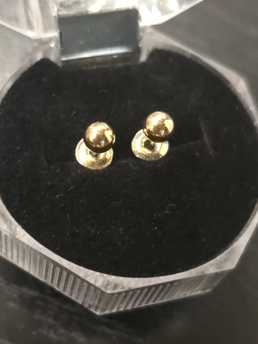 14k Plated Gold Ball Stud Earrings (small)