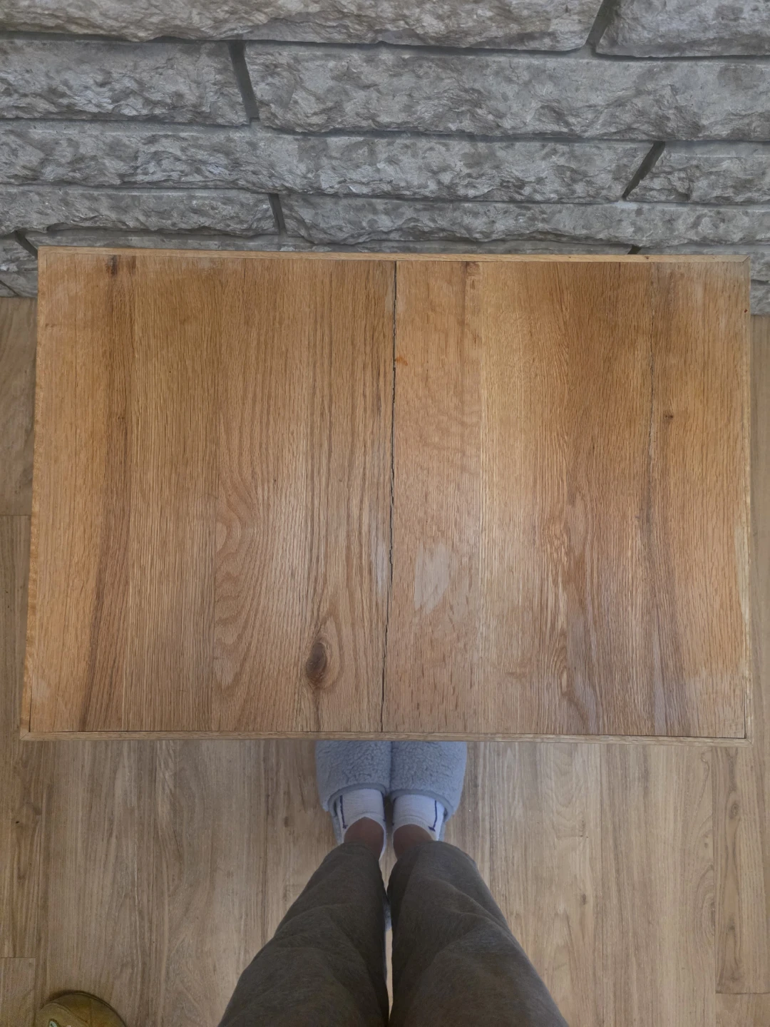 Solid Oak Wooden Side Table - photo 2