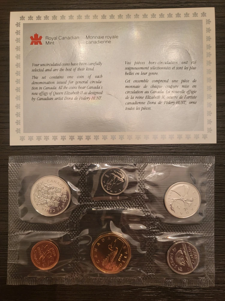 1990 Royal Canadian Mint Uncirculated Coin Set