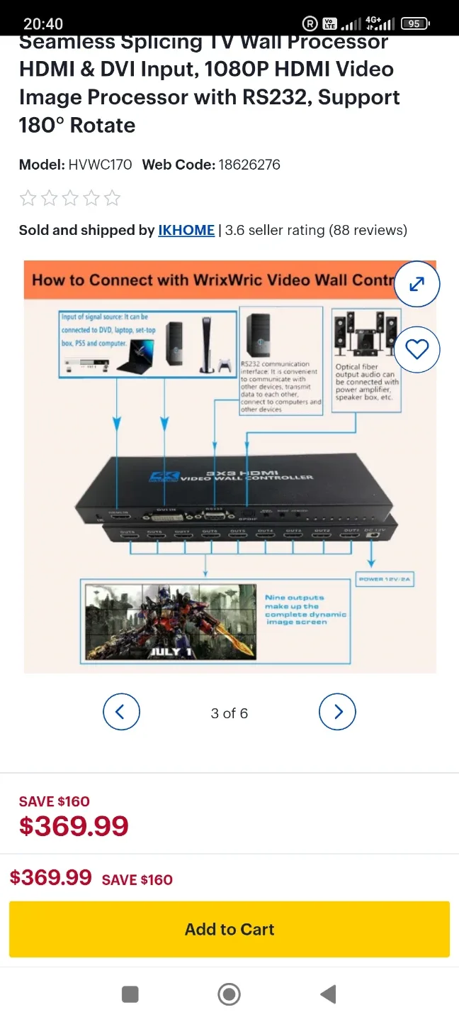 4K 3x3 HDMI Video Wall Controller HVWC170 image indicator(6)