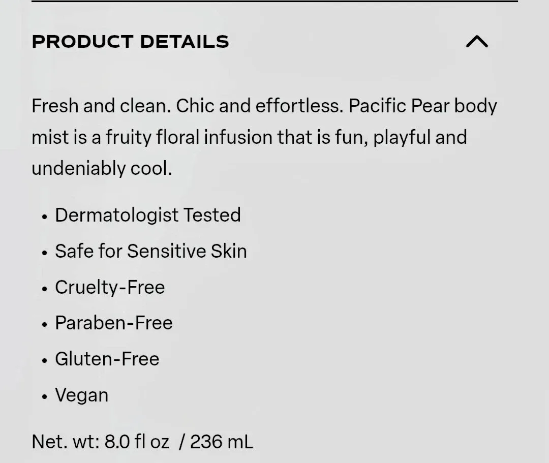 Saltair Pacific Pear Body Mist image indicator(4)