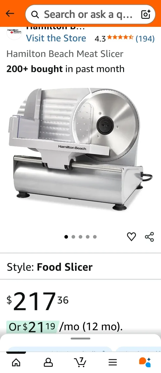 Hamilton Beach Meat Slicer - New in Box! image indicator(4)