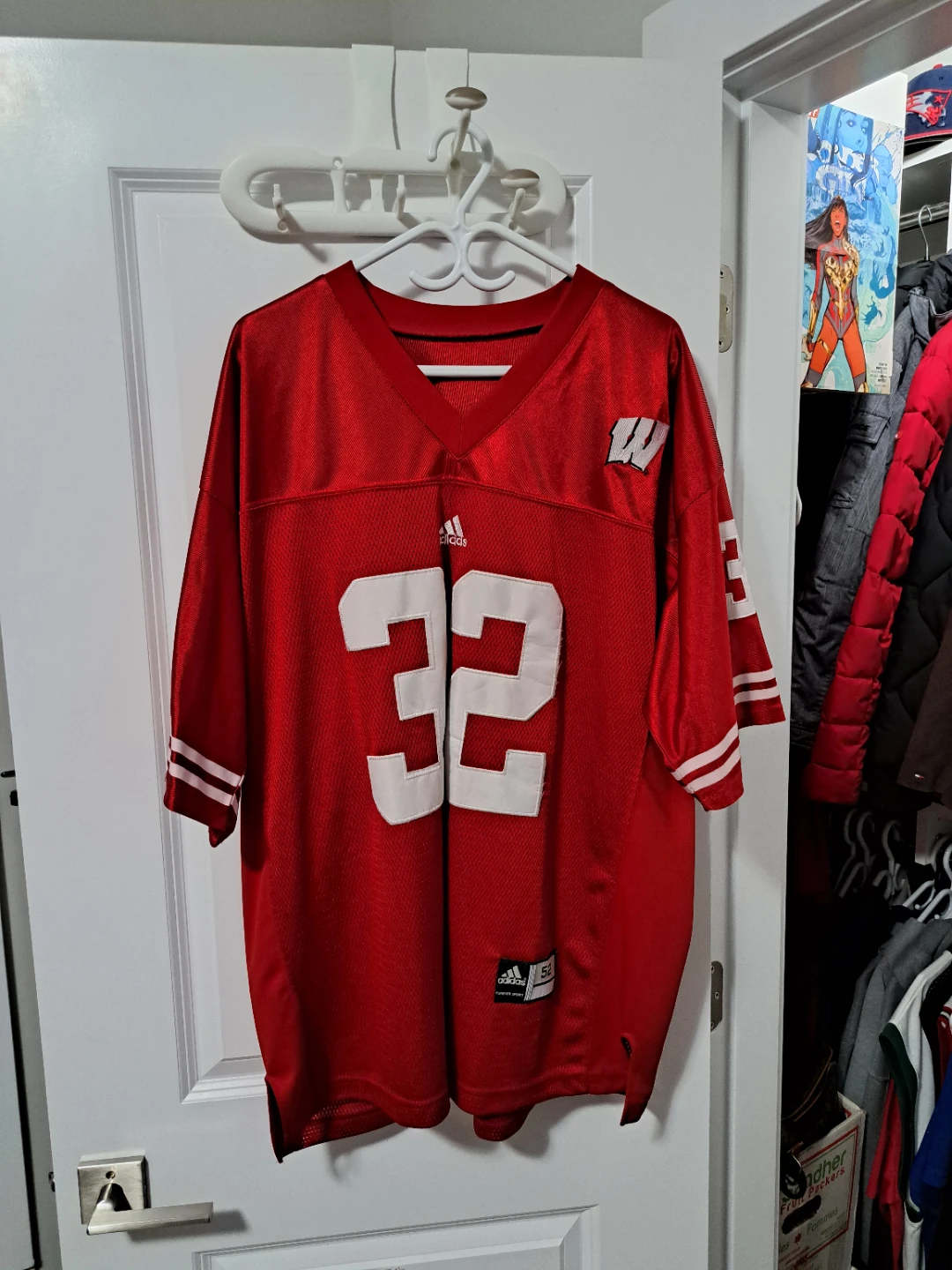 Adidas Wisconsin Badgers Clay #32 Jersey - Size 52