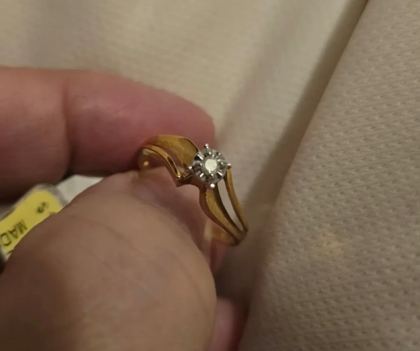 Zales 10k   Gold Ring, Genuine Diamond, Size 7 image indicator(5)